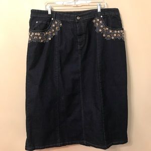 Casual Elegance Denim Skirt